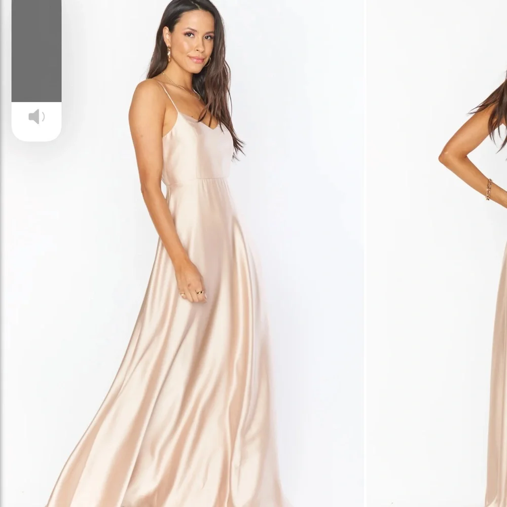 Champagne Luxe Satin Show me your mumu Faith Maxi dress. Worn once - Picture 4 of 4